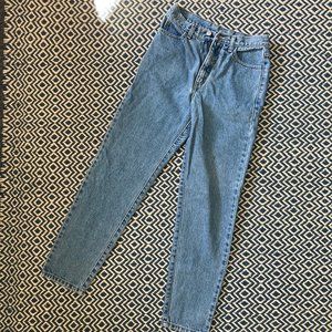 Guess Vintage Hi-Rise Straight Leg Mom Jean Blue Womens 5/28